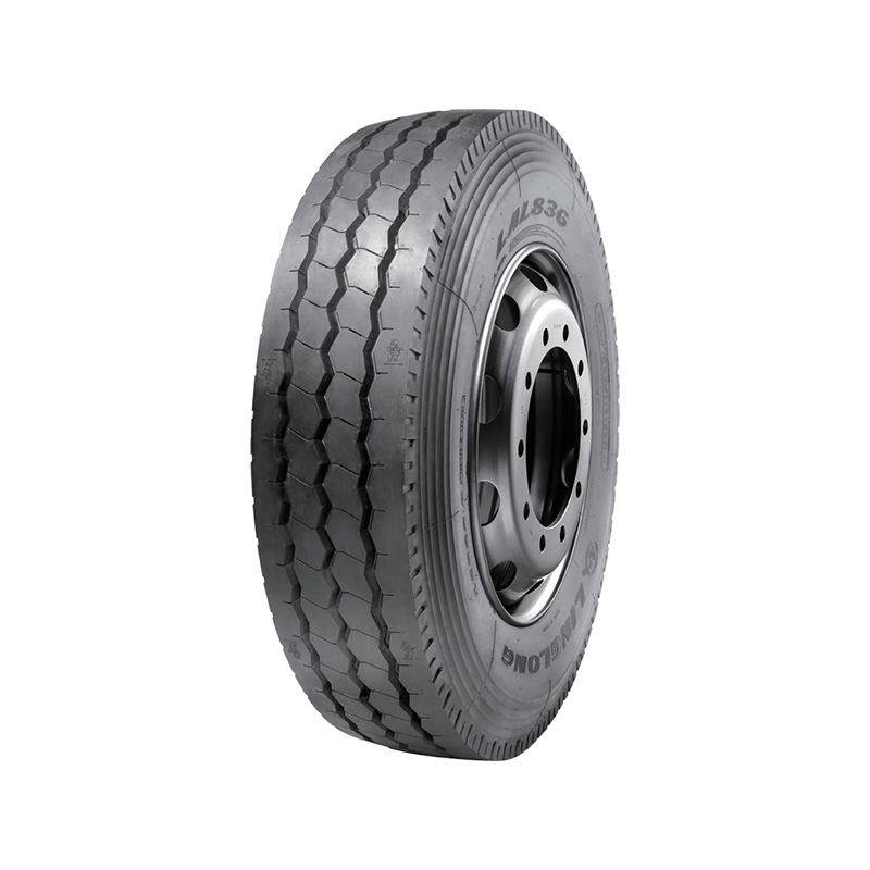 Neumático radial para camión de alto desgaste en zigzag asimétrico para todas las posiciones de la serie LAL836 Glory – Carreteras mixtas de recorrido medio y largo